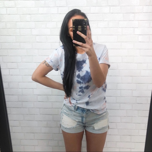 NWOT- TIE DYE Blue and Orange Tie Dye T-Shirt - Picture 6 of 6